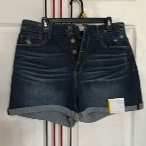 Dark wash distressed Jean shorts size 14